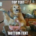 MEAT DOG | TOP TEXT; BOTTOM TEXT | image tagged in meat dog | made w/ Imgflip meme maker