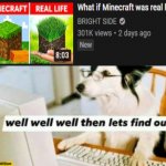 well well well then lets find out | image tagged in well well well then lets find out,minecraft,youtube | made w/ Imgflip meme maker
