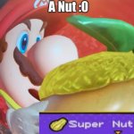 You got a nut | A Nut :0 | image tagged in suprised mario | made w/ Imgflip meme maker