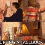 Ignore | ME GETTING A FACEBOOK CALL. | image tagged in strangers with candy hanging up the phone,memes | made w/ Imgflip meme maker