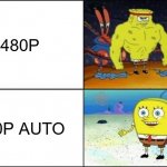Sponge Bob | 480P; 480P AUTO | image tagged in sponge bob,memes,youtube,graphics | made w/ Imgflip meme maker