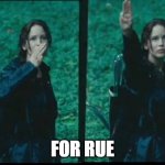 Sad Rue Hours | FOR RUE | image tagged in katniss respect | made w/ Imgflip meme maker