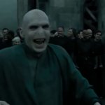 Voldemort laughing GIF Template