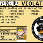 butters surviving da purge | PEDOPHILE | image tagged in no anime violation | made w/ Imgflip meme maker