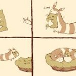 Cute Furret Comic x4 squares