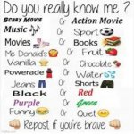 do you really know me?