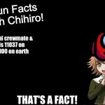 Fun Facts with Chihiro Template (Danganronpa: THH) | i have a mini crewmate &
gravity is 11037 on
jupiter & 100 on earth; THAT'S A FACT! | image tagged in fun facts with chihiro template danganronpa thh | made w/ Imgflip meme maker