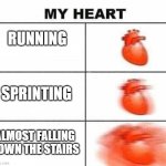 aAaAaAaA | RUNNING; SPRINTING; ALMOST FALLING DOWN THE STAIRS | image tagged in my heart blank,my heart | made w/ Imgflip meme maker
