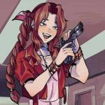 Aerith with a gun