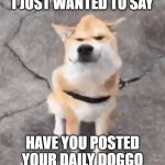have u posted ur daily doggo