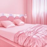 Pink hotel room