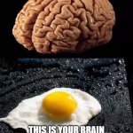This is your brain | THIS IS YOUR BRAIN; THIS IS YOUR BRAIN AFTER WATCHING SUPERNATURAL | image tagged in this is your brain | made w/ Imgflip meme maker