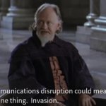 Communications disruption meme