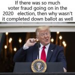 Trump Mass Fraud Voting Disinformation meme