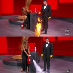 Jennifer Aniston fire extinguisher meme