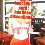 Hooters Girl noontime knockout card deep-fried