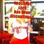 Hooters Girl noontime knockout card deep-fried 2 meme