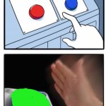 Red and blue green slap meme