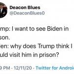 Trump I want to see Biden in prison