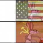bugs bunny communist usa flags meme
