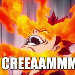 Endeavor Screams For Ice Cream | ICE CREEAAMMM!!!! | image tagged in endeavor smile | made w/ Imgflip meme maker