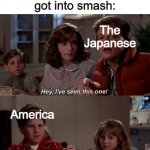 When Lucas got into Smash | When Lucas got into smash:; The Japanese; America | image tagged in hey ive seen this one before,lucas,super smash bros | made w/ Imgflip meme maker