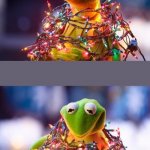 kermit and christmas lights meme