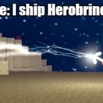DON'T SHIP THEM | Someone: I ship Herobrine and En-; Me: | image tagged in herobrine,entity 303,stop | made w/ Imgflip meme maker