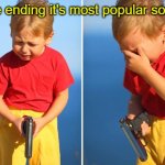 yer | Adobe ending it's most popular software | image tagged in boy crying with gun | made w/ Imgflip meme maker