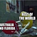 It do be like that | REST OF THE WORLD; AUSTRALIA AND FLORIDA | image tagged in u good no | made w/ Imgflip meme maker