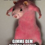 hehehehehehehe | IM UNDER YOUR'E BED; GIMME DEM CHEESY CHEEKS | image tagged in rat | made w/ Imgflip meme maker
