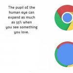 The Pupil Of The Human Eye Can Expand As Much As 55% When You meme