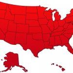 Red America map