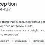 Exception definition