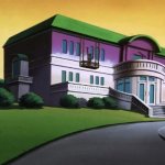 Joker looks at his mansion