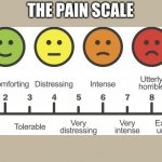 Pain Scale | THE PAIN SCALE; GET CAUGHT AS IMPOSTOR FOR SOMETHING YOU DIDNT EVEN DO | image tagged in pain scale | made w/ Imgflip meme maker