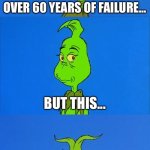 I must stop Christmas from coming. | OVER 60 YEARS OF FAILURE... BUT THIS... IS 2020... | image tagged in the grinch christmas | made w/ Imgflip meme maker