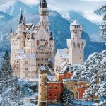 Majestic castle winter