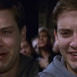 Toby Maguire Crying and Laughing meme