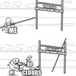 unsuccessful pole vault | TRYING TO SEE JUPITER AND SATURN TOGETHER; ME; TRYING TO SEE JUPITER AND SATURN TOGETHER; CLOUDS; ME | image tagged in unsuccessful pole vault | made w/ Imgflip meme maker