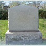 blank tombstone