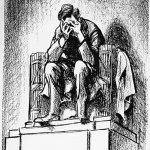 Abraham Lincoln crying at Trump