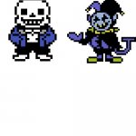 sans and jevil opinion meme