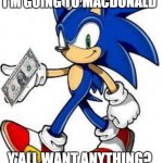 Sonic macdonald meme