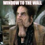 testicle man ball chinian | WINDOW TO THE WALL | image tagged in testicle man ball chinian | made w/ Imgflip meme maker