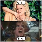 Bette Midler 2020 | 2019; 2020 | image tagged in bette midler,memes,2020 | made w/ Imgflip meme maker