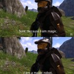 Lopez the magic robot | MY PARENTS WHEN WE ASK THEM TO LOOK AT SOMETHING FROM THE OTHER ROOM:; I CAN SEE THROUGH WALLS | image tagged in lopez el robot magico,red vs blue,rvb,lopez the heavy,lopez | made w/ Imgflip meme maker