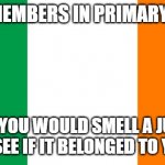 Irish IQ | WHO REMEMBERS IN PRIMARY SCHOOL; WHEN YOU WOULD SMELL A JUMPER TO SEE IF IT BELONGED TO YOU. | image tagged in irish | made w/ Imgflip meme maker