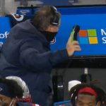 Bill Belichick Throwing Phone
