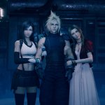 Cloud with Aerith and Tifa